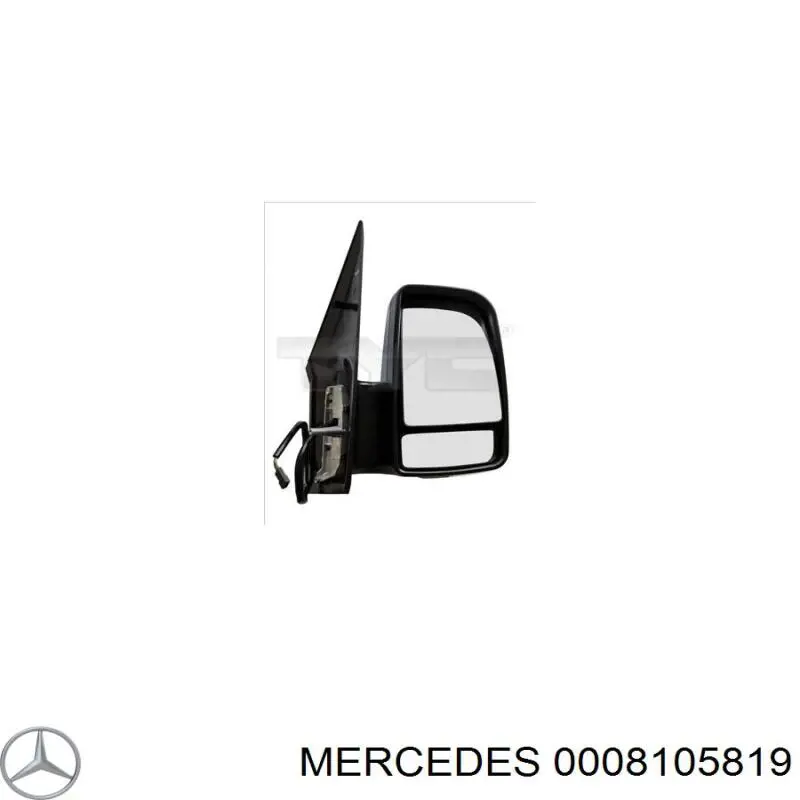 Зеркало заднего вида левое 0008105819 Mercedes