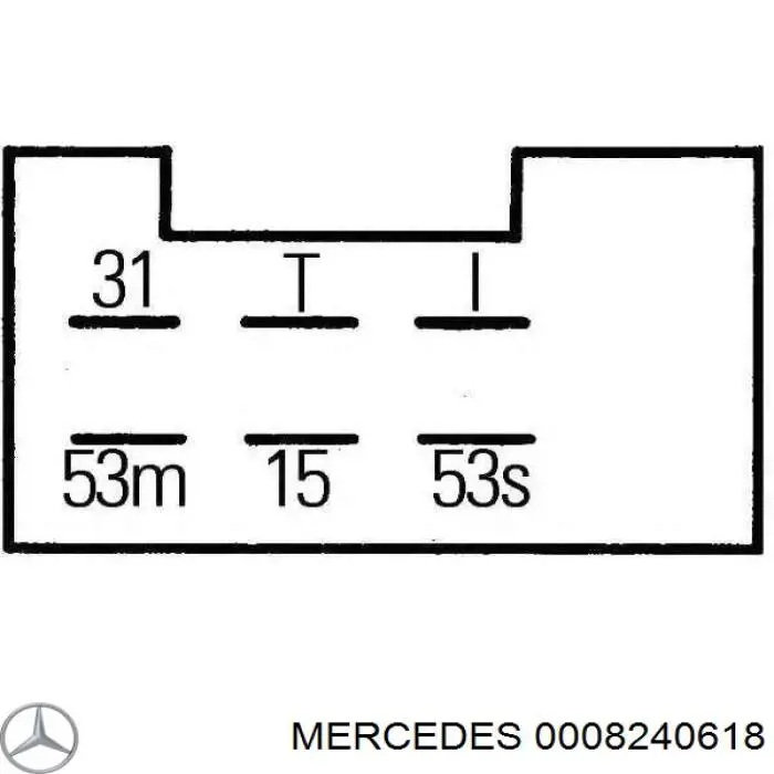 0008240618 Mercedes relê de controlo de limpador pára-brisas