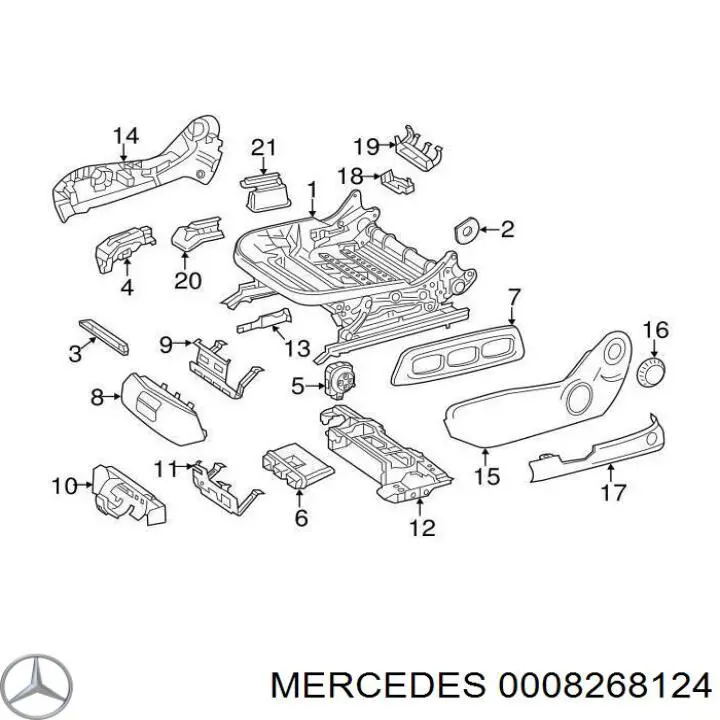 Крышка фары задняя A0008264324 Mercedes