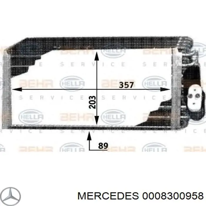 Испаритель кондиционера 0008300958 Mercedes