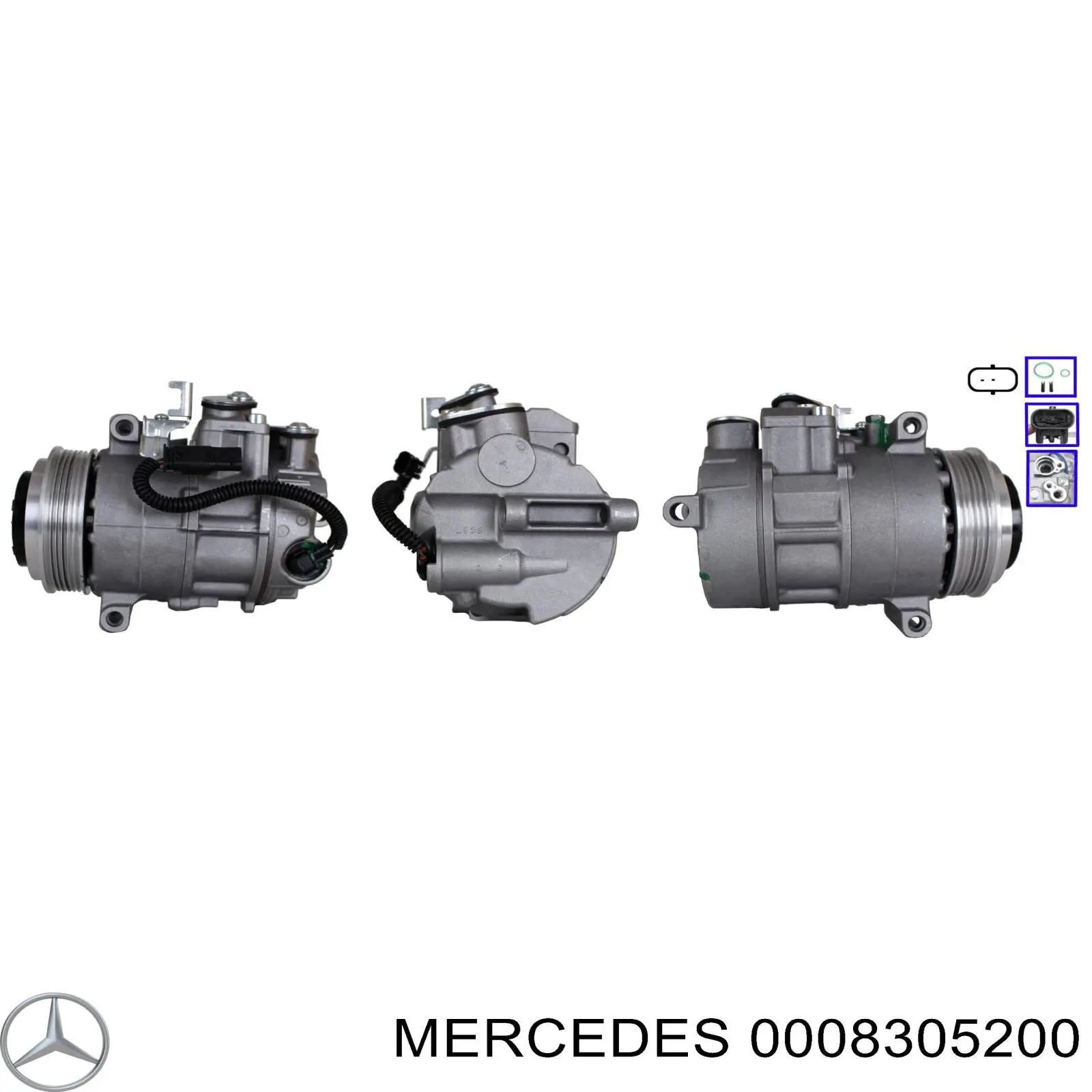 Компрессор кондиционера A000830520088 Mercedes