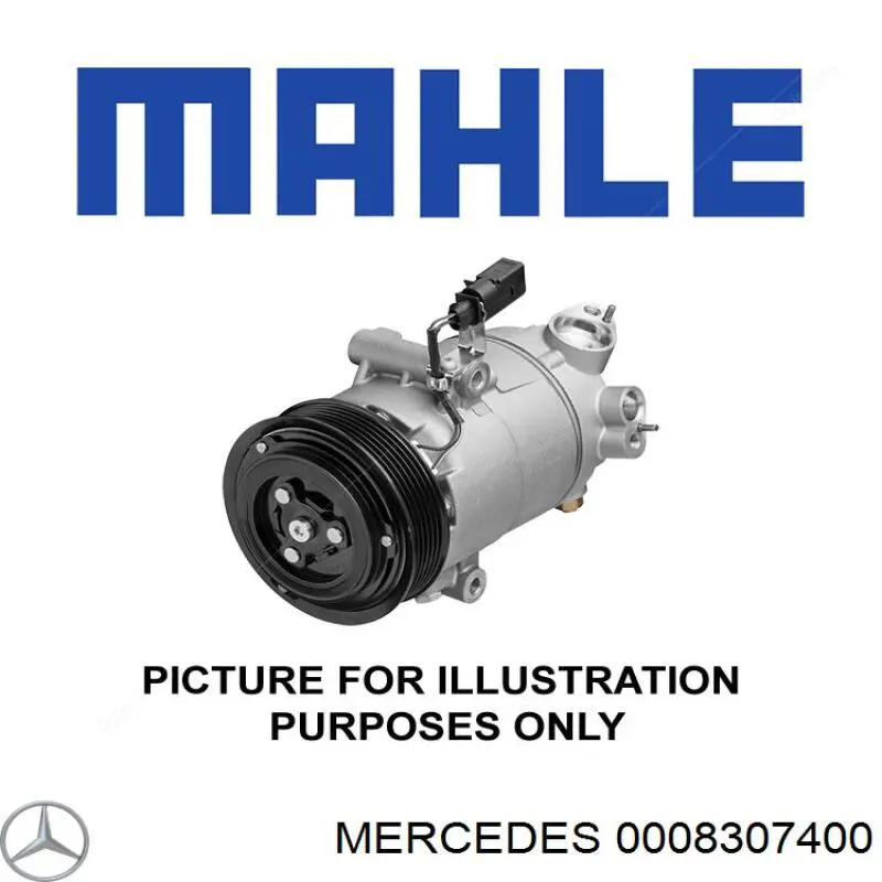 0008307400 Mercedes compressor de aparelho de ar condicionado