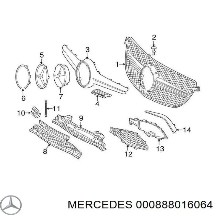 Облицовка радиатора Mercedes 8880160 цена, от 70.83 USD