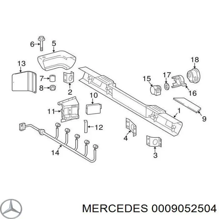 Датчик контроля мертвой зоны задний Mercedes 0009052504 цена, от 292.40 USD
