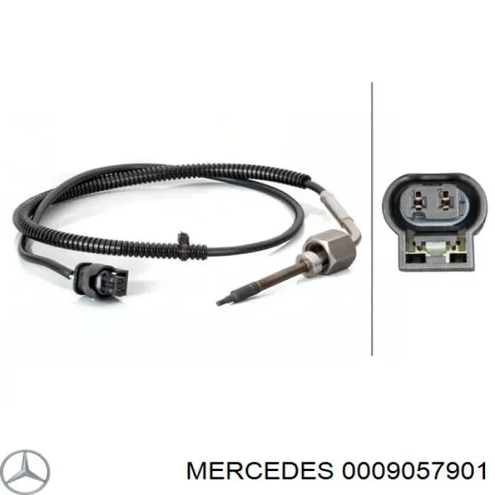 0009057901 Mercedes датчик температуры отработавших газов (ог, до катализатора)