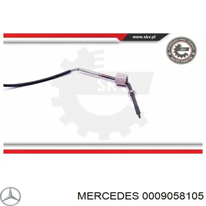 0009058105 Mercedes sensor de temperatura dos gases de escape (ge, no catalisador)