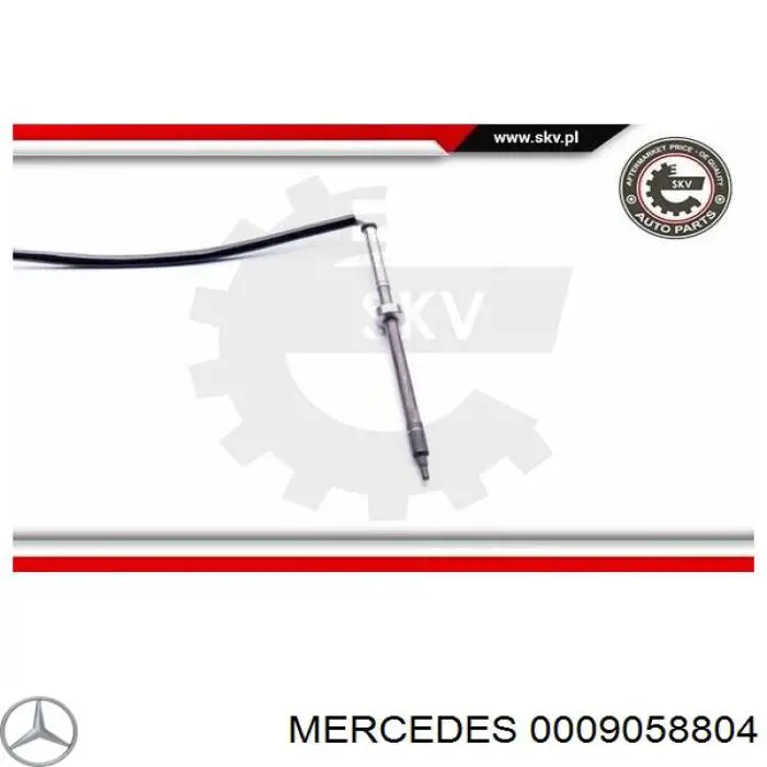 0009058804 Mercedes sensor de temperatura dos gases de escape (ge, antes de filtro de partículas diesel)
