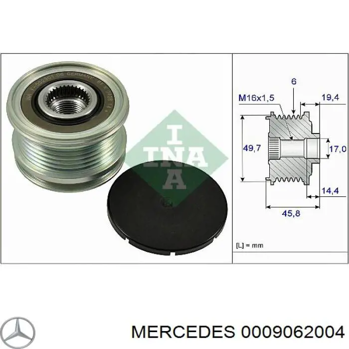 0009062004 Mercedes gerador