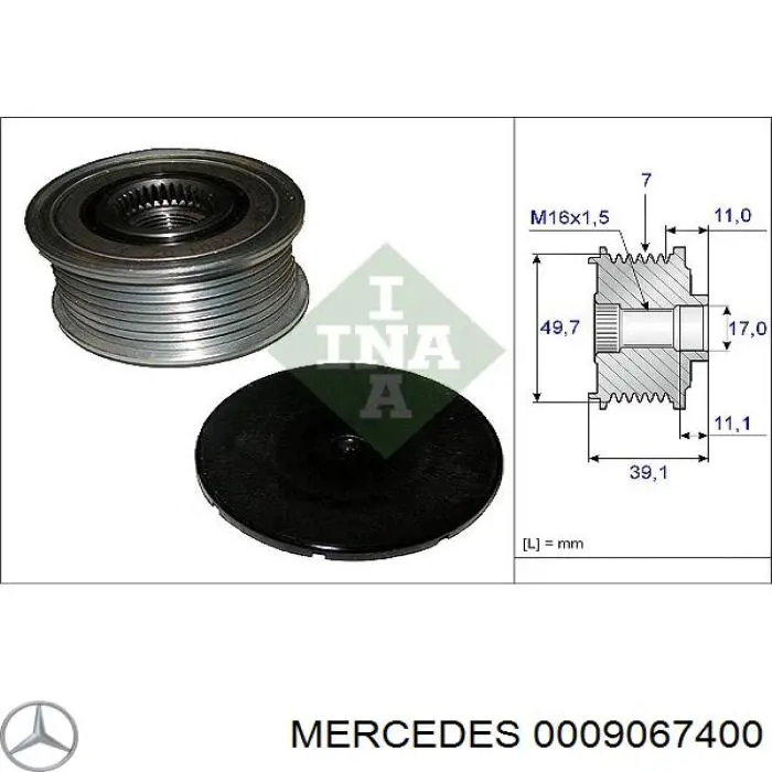 0009067400 Mercedes генератор