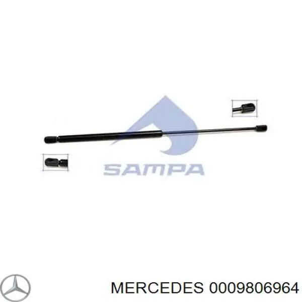 A0009806964 Mercedes амортизатор багажника