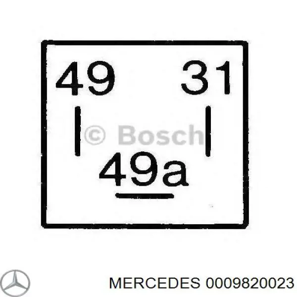 Реле указателей поворотов 0009820023 Mercedes