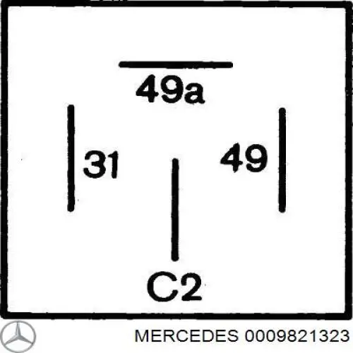 Реле указателей поворотов MERCEDES 0009821323