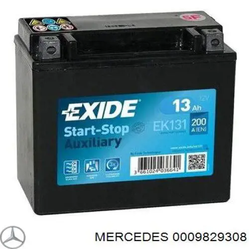 Аккумулятор Mercedes 0009829308