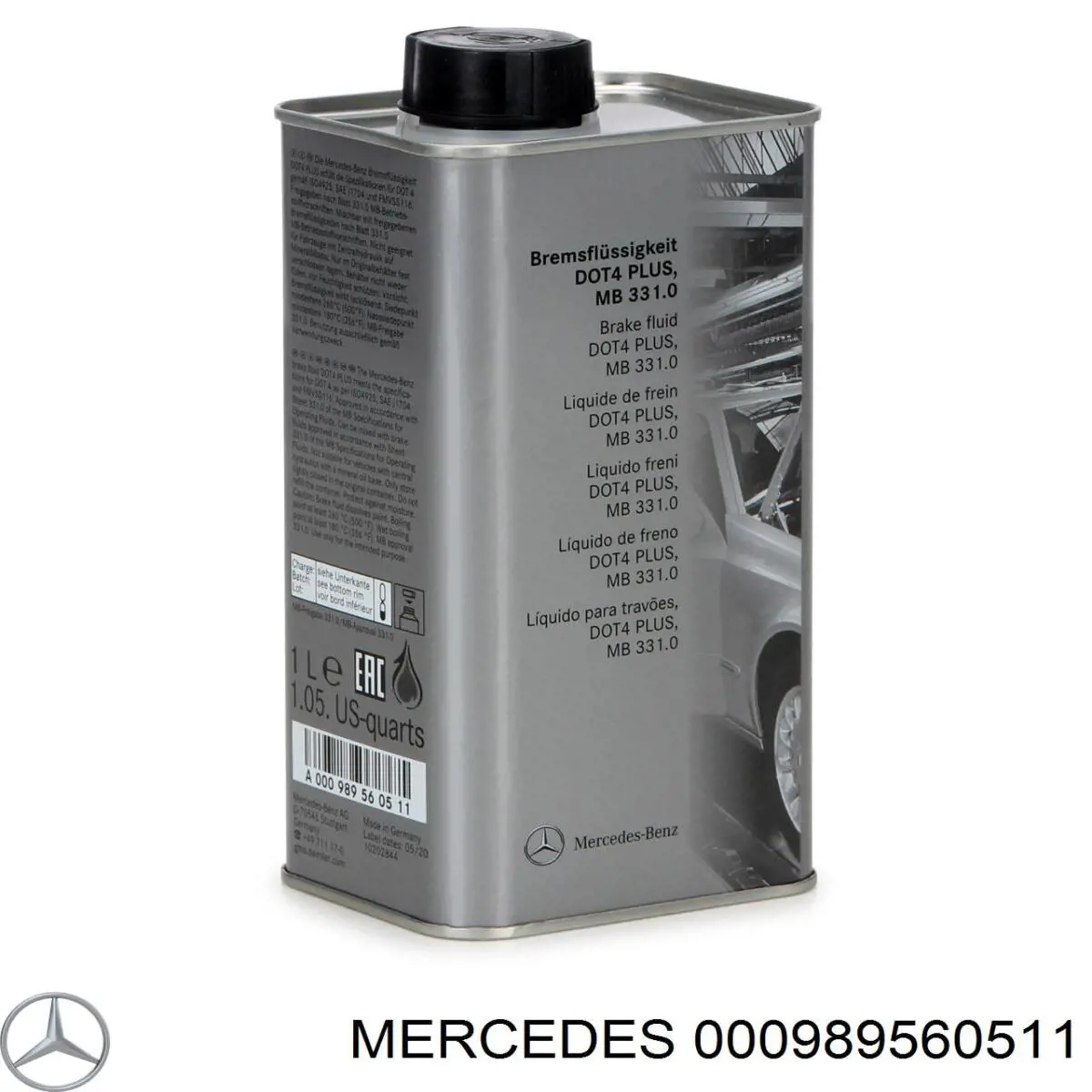 Жидкость тормозная Mercedes 000989560511