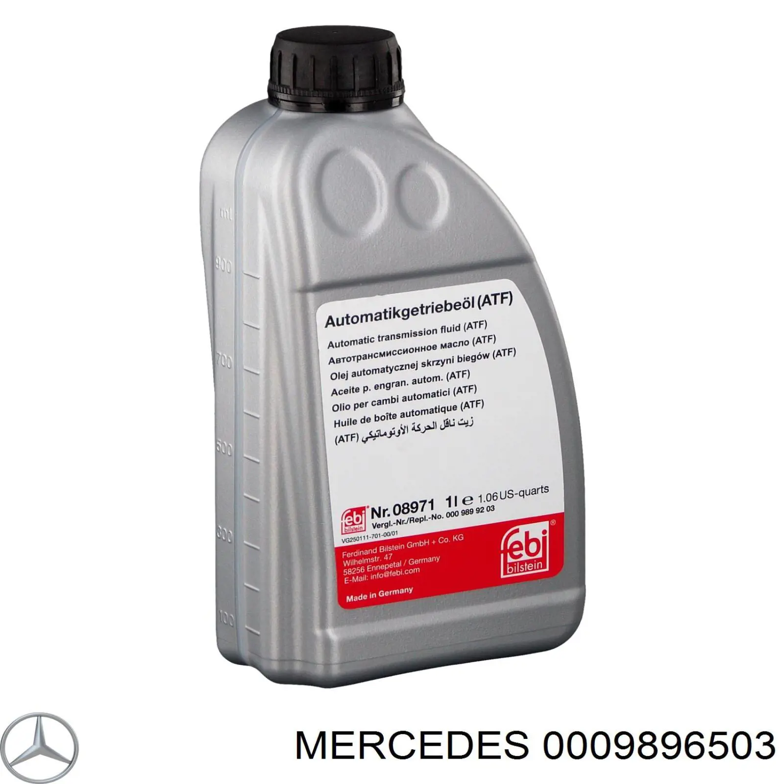 Трансмиссионное масло 0009896503 Mercedes