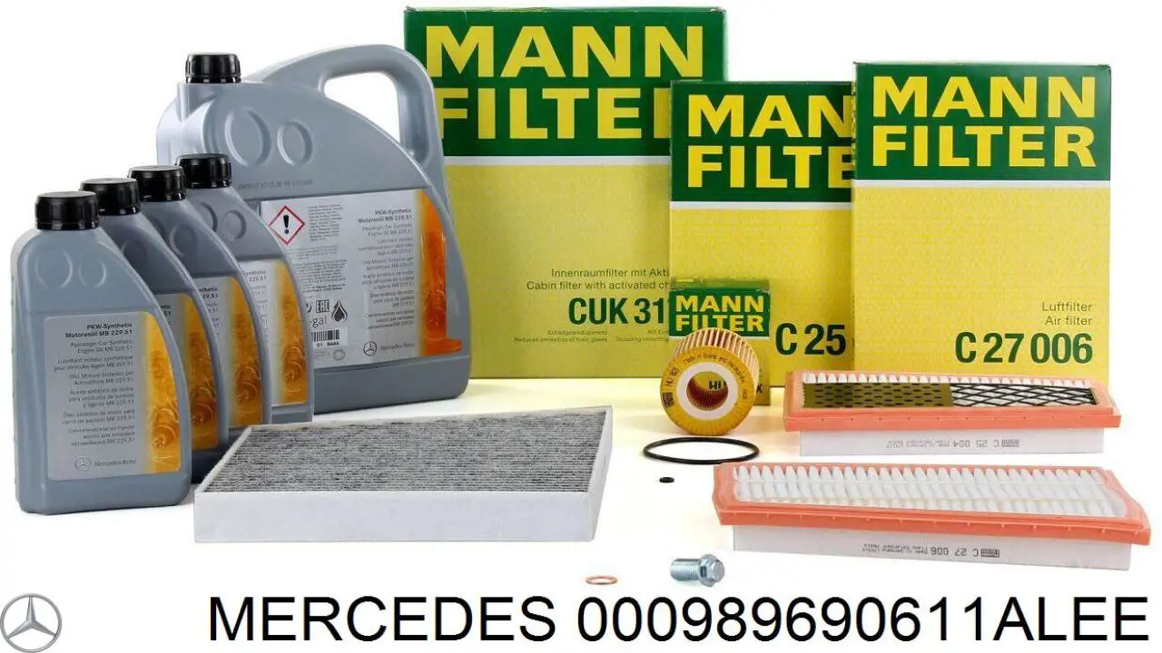 Масло автомобильное Mercedes 000989690611ALEE цена, от 14.36 USD