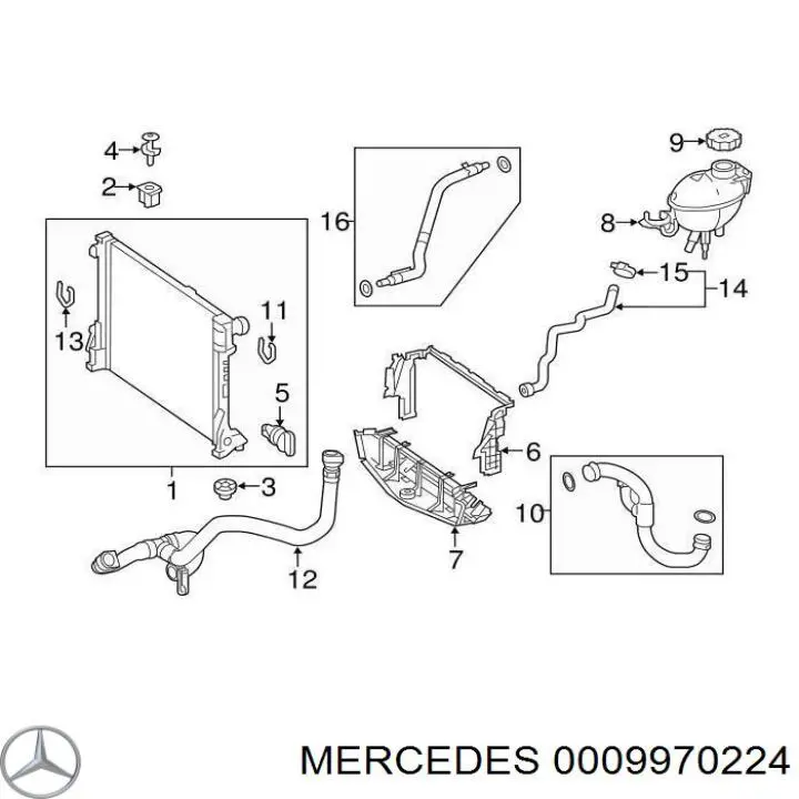 Крышка радиатора на Mercedes GLK-Class (X204)