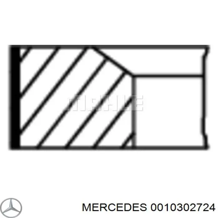 Комплект поршневых колец на 1 цилиндр, STD. на Mercedes 100 (631)