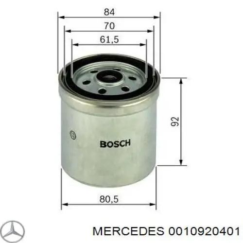 Фильтр тонкой очистки топлива Mercedes 0010920401 цена, от 3.43 USD