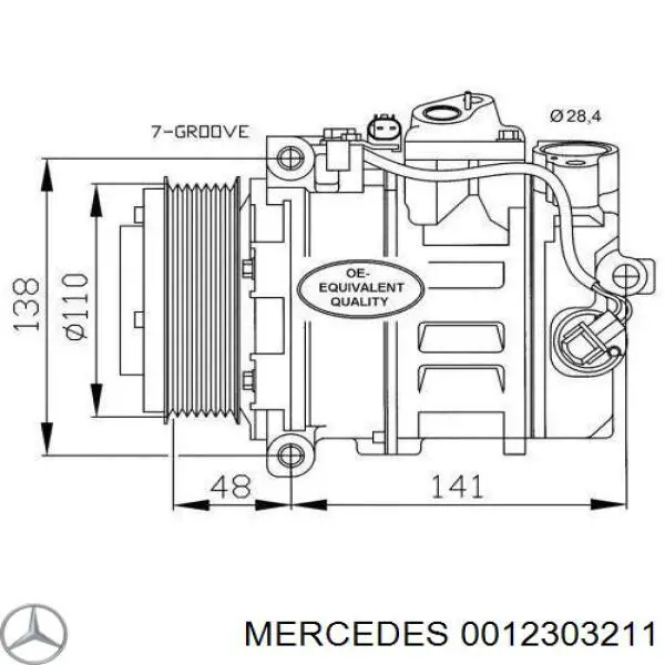 0012303211 Mercedes компрессор кондиционера