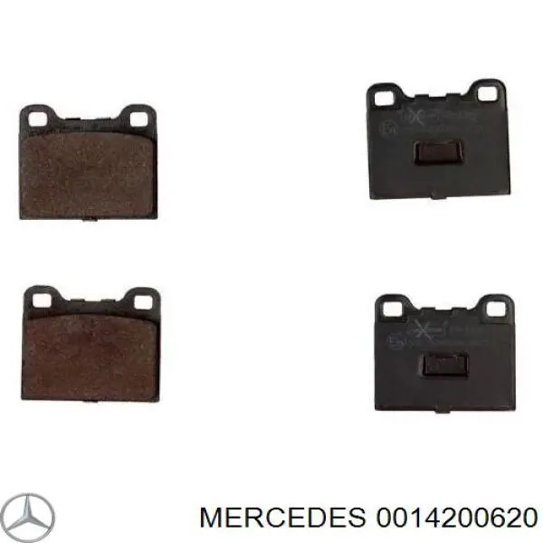 0014200620 Mercedes колодки тормозные задние дисковые