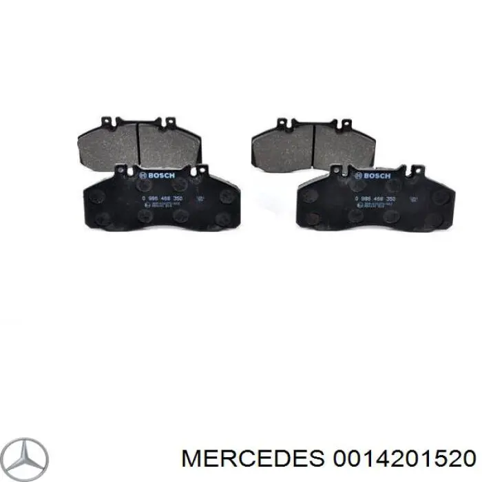 Купить 0014201520 Mercedes Колодки тормозные задние, дисковые