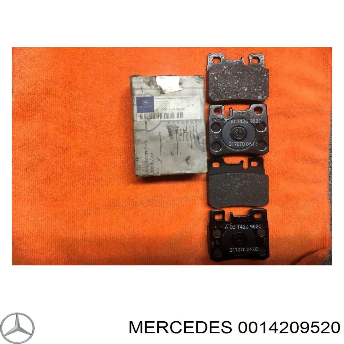 Купить 0014209520 Mercedes Колодки тормозные задние, дисковые