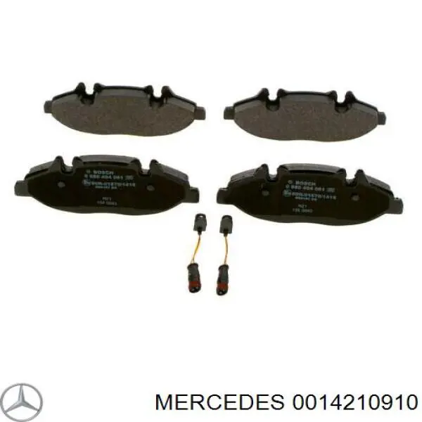 0014210910 Mercedes колодки тормозные передние дисковые