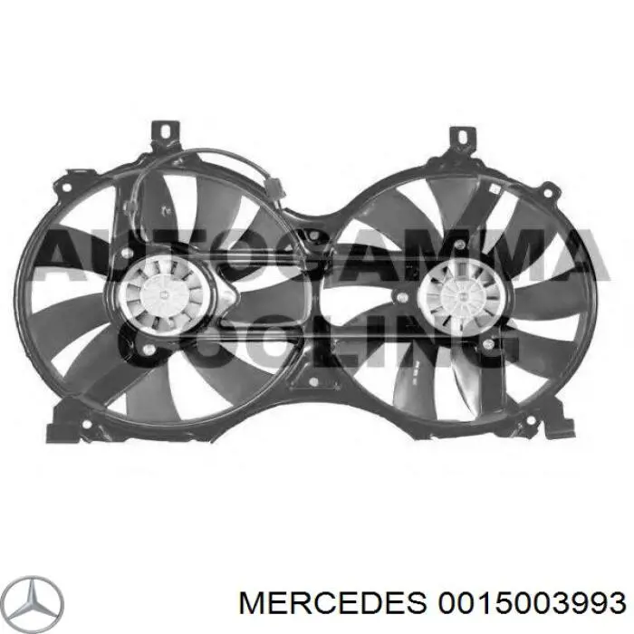 0015002493 Mercedes электровентилятор охлаждения в сборе (мотор+крыльчатка)