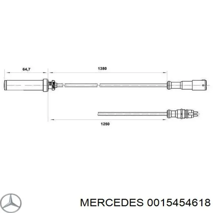 Купить 0015454618 Mercedes Датчик АБС задний правый