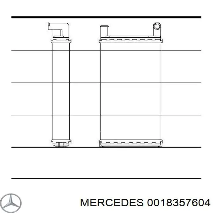 Радиатор печки 0018357604 Mercedes