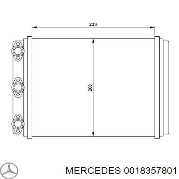 Радиатор печки 0018357801 Mercedes