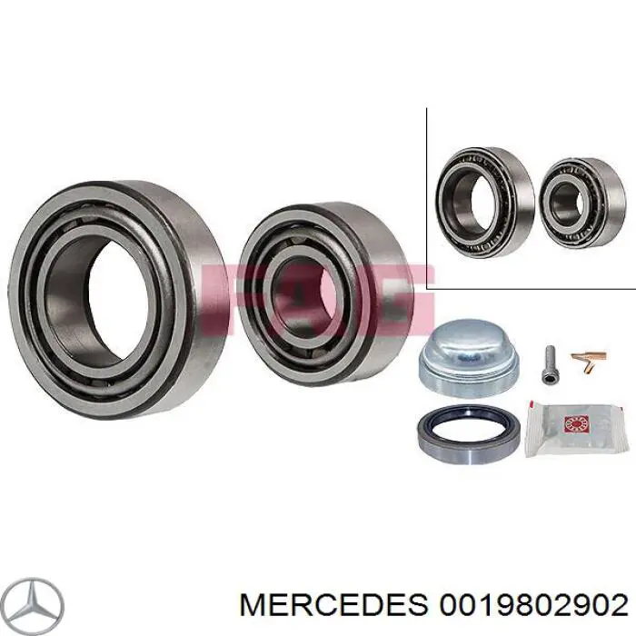 Подшипник ступицы передней внутренний 0019802902 Mercedes