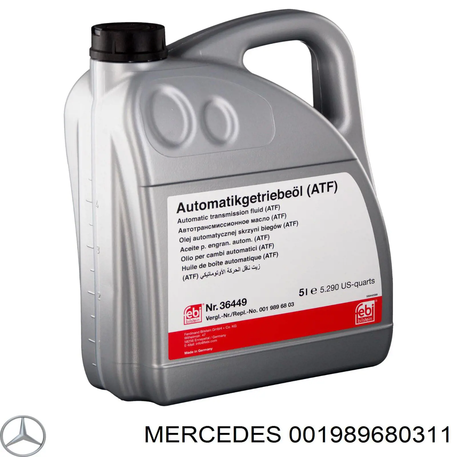  Трансмиссионное масло Mercedes (001989680311)