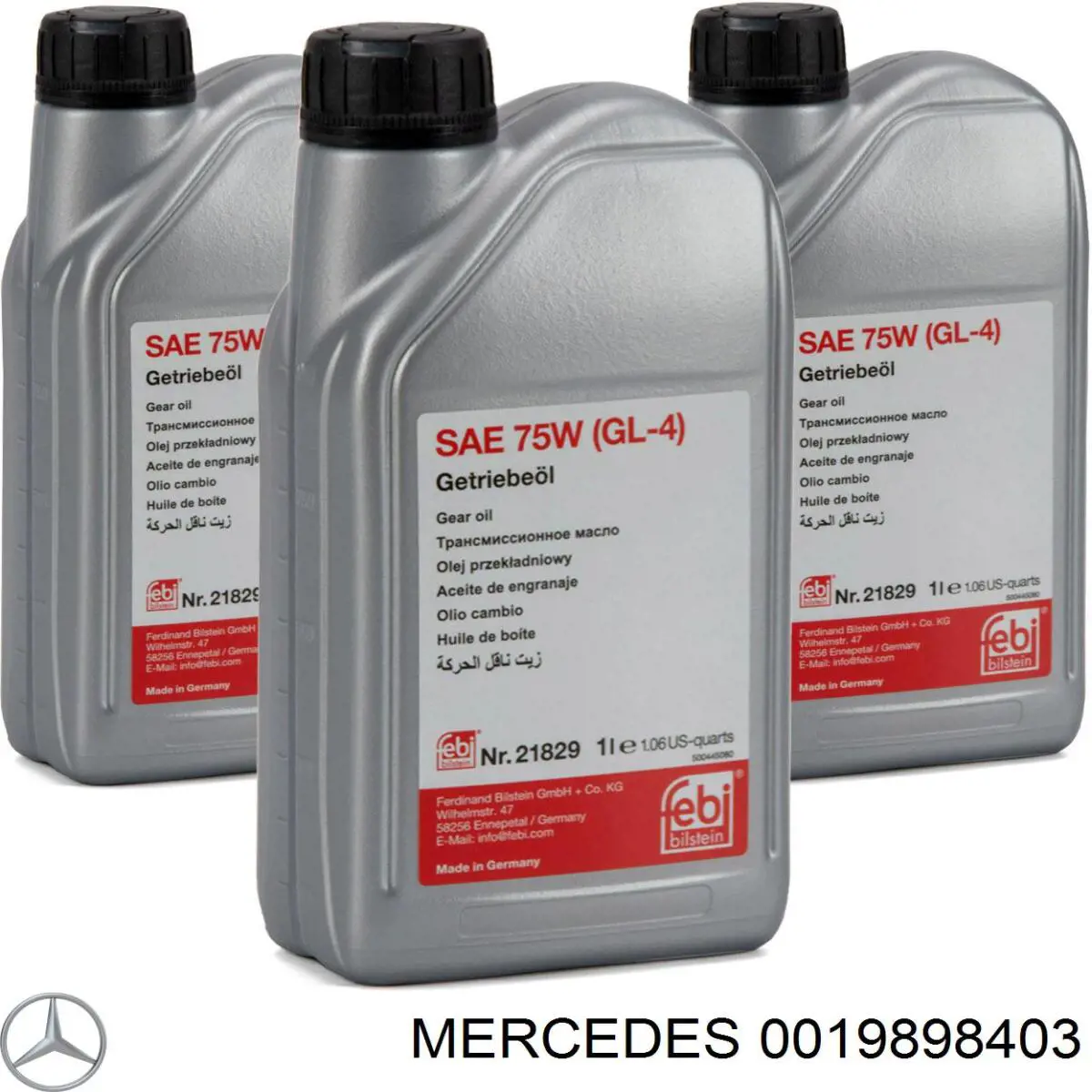 0019898403 Mercedes Масло в коробку передач