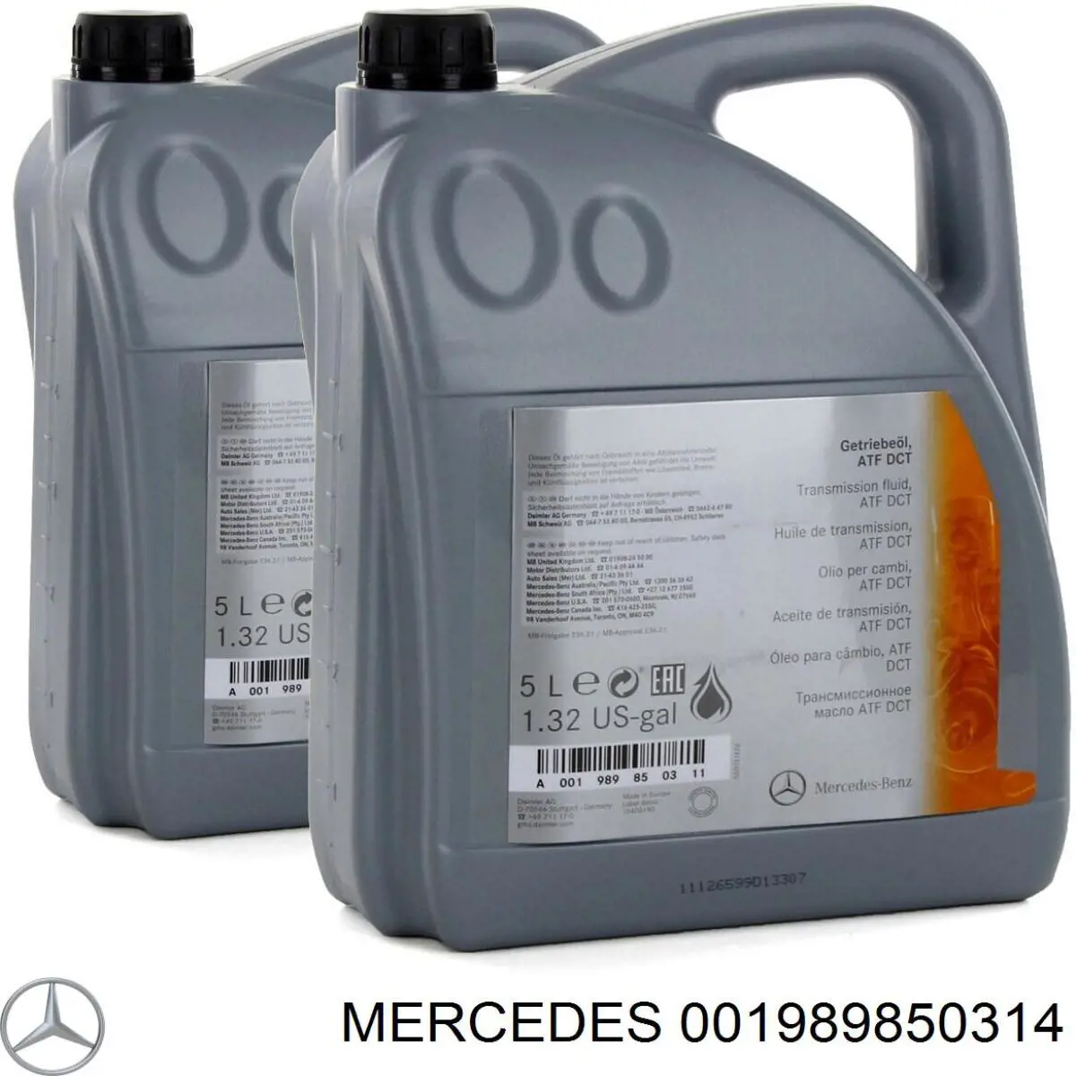 Трансмиссионное масло 001989850314 Mercedes