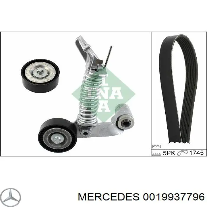 0019937796 Mercedes ремень генератора