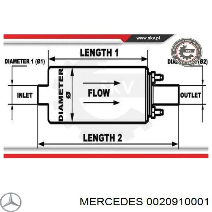 0020910001 Mercedes топливный насос электрический погружной