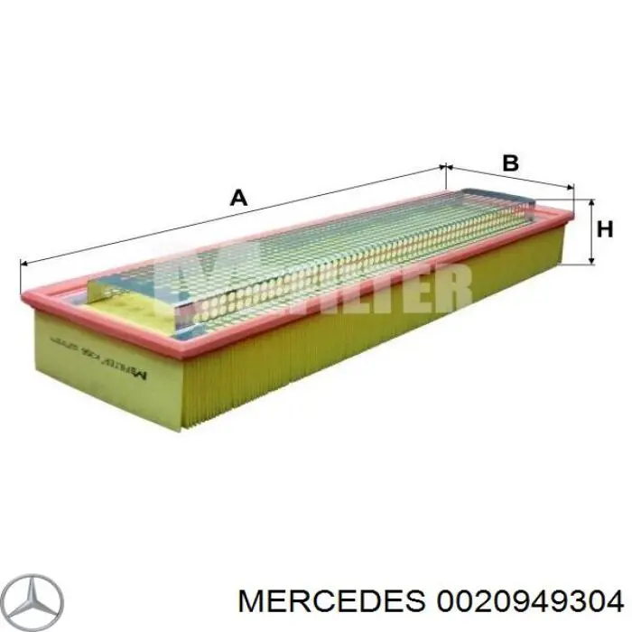 Элемент воздушного фильтра Mercedes 0020949304 цена, от 8.49 USD