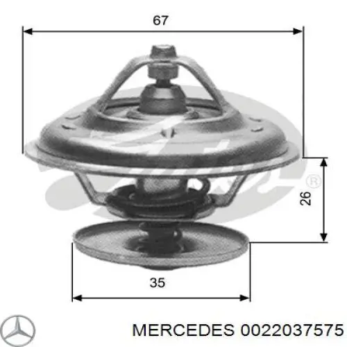 Термостат в корпусе Mercedes 0022037575 цена, от 14.68 USD