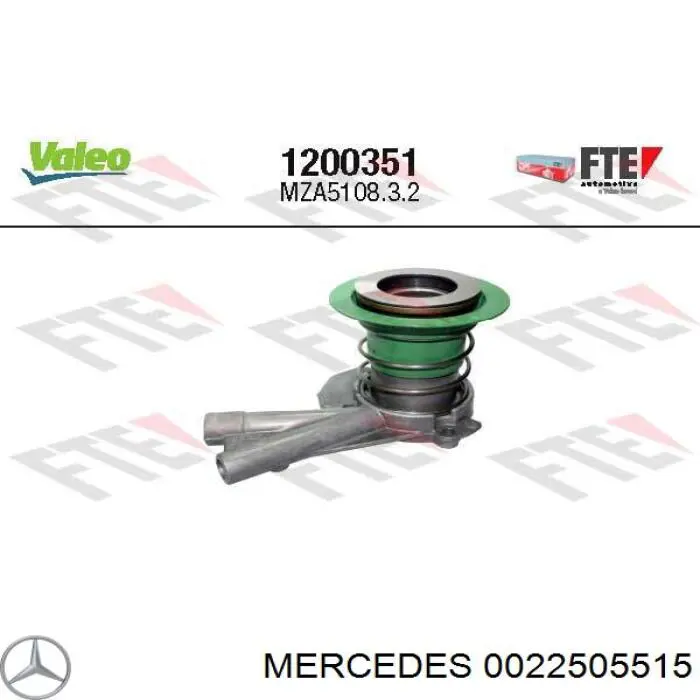 0022505515 Mercedes Цилиндр сцепления рабочий в сборе с выжимным подшипником