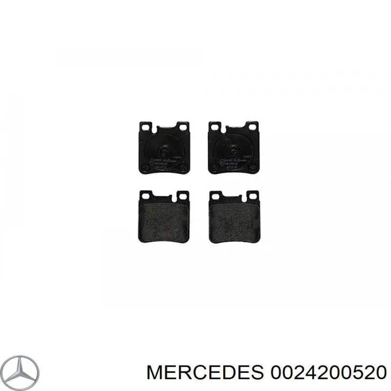0024200520 Mercedes колодки тормозные задние дисковые