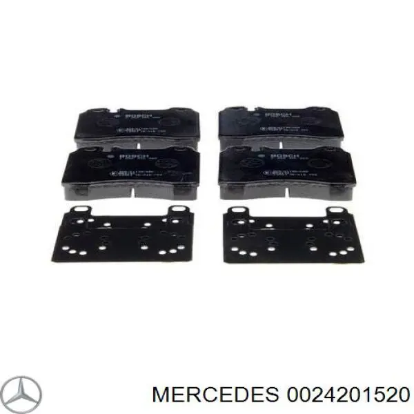 Купить 0024201520 Mercedes Колодки тормозные