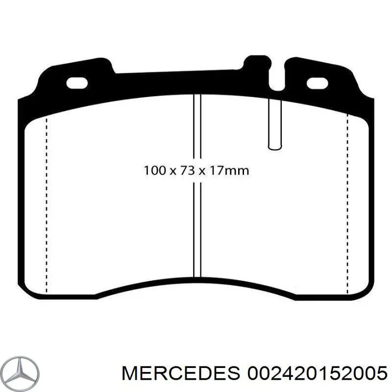 002420152005 Mercedes колодки тормозные передние дисковые