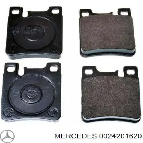 0024201620 Mercedes колодки тормозные задние дисковые