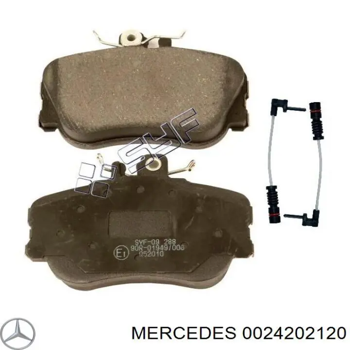 0024202120 Mercedes колодки тормозные передние дисковые