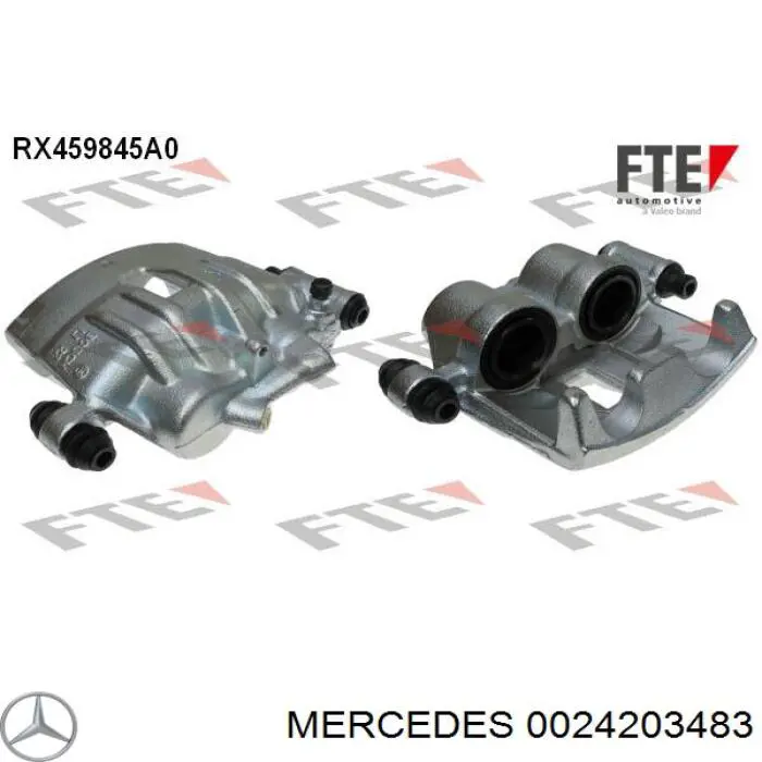 0024203483 Mercedes суппорт тормозной задний левый