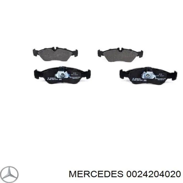 0024204020 Mercedes колодки тормозные задние дисковые