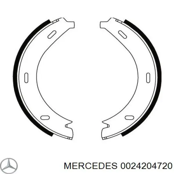Колодки ручника 0024204720 Mercedes