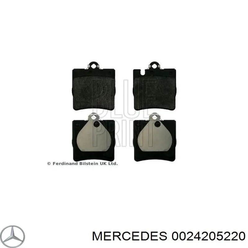 Задние тормозные колодки 0024205220 Mercedes